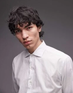 Mango Egyptian Cotton Shirt In White For Men -Modern Menswear 208125446 4