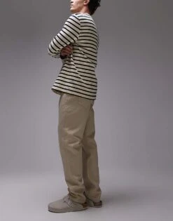 Mango Tapered Fit Jeans In Light Beige For Men -Modern Menswear 208125455 3