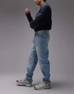 Mango Tapered Fit Jeans In Light Blue For Men -Modern Menswear 208125469 3