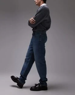 Mango Tapered Fit Jeans In Mid Blue For Men 10 Mango Tapered Fit Jeans In Mid Blue For Men -Modern Menswear 208125487 3