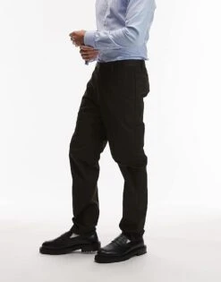 Mango Slim Fit Tailored Trousers In Dark Brown For Men