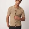 Mango Button Through Knitted Shirt In Beige For Men -Modern Menswear 208236253 1 beige