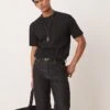Mango Ribbed Oversized T-shirt In Black For Men -Modern Menswear 208236286 1 black
