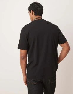 Mango Ribbed Oversized T-shirt In Black For Men 10 Mango Ribbed Oversized T-shirt In Black For Men -Modern Menswear 208236286 4