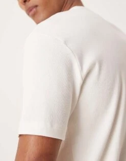 Mango Ribbed Oversized T-shirt In White For Men -Modern Menswear 208236310 3