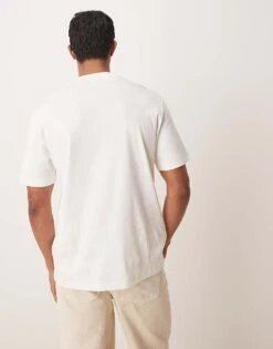 Mango Ribbed Oversized T-shirt In White For Men -Modern Menswear 208236310 4