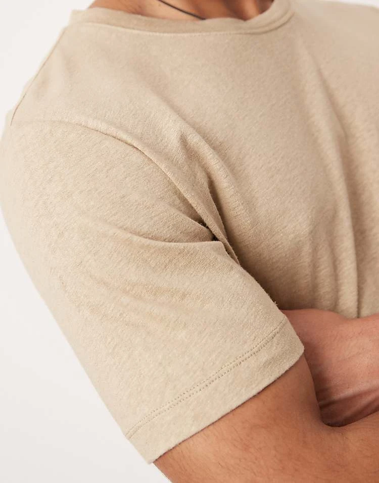 Mango Lightweight T-shirt In Light Beige For Men 6 Mango Lightweight T-shirt In Light Beige For Men - Image 4