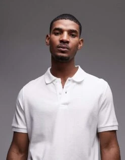 Mango Jersey Revere Collar Polo In White For Men 11 Mango Jersey Revere Collar Polo In White For Men -Modern Menswear 208236353 1 white 1