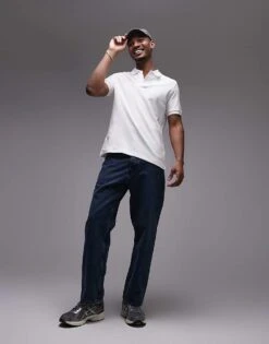 Mango Jersey Revere Collar Polo In White For Men 8 Mango Jersey Revere Collar Polo In White For Men -Modern Menswear 208236353 2