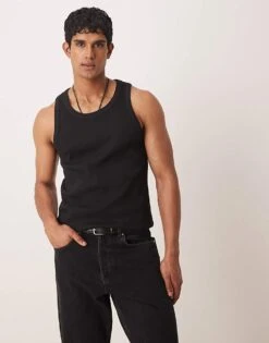 Mango Relaxed Fit Vest In Black For Men