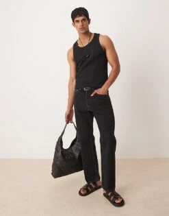 Mango Relaxed Fit Vest In Black For Men -Modern Menswear 208236370 3