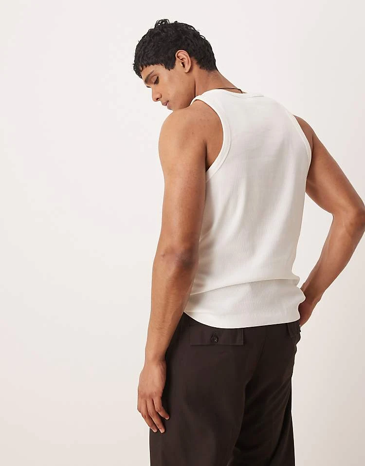 Mango Relaxed Fit Vest In White For Men 6 Mango Relaxed Fit Vest In White For Men - Image 4