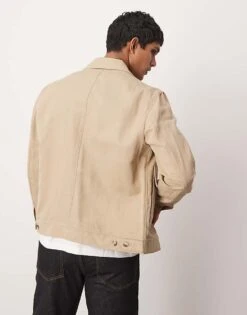 Mango Overshirt In Tan For Men -Modern Menswear 208236385 4