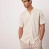 Mango Short Sleeve Shirt In Beige For Men -Modern Menswear 208238552 1 beige
