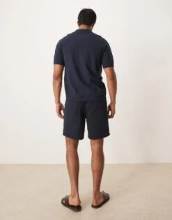 Mango Cotton Washed Short In Navy For Men -Modern Menswear 208238905 4