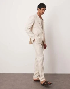 Mango Flax Linen Tailored Suit Co-ord In Light Beige -Modern Menswear 208255756 1 lightbeige 1